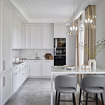 Люстра подвесная 3 лампы с прозрачными стеклянными шарами и золотыми деталями Giopato & Coombes варинант исполнения - 5 | Loft Concept в Перми