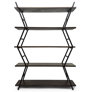 Стеллаж Industrial Zigzag Dark Wood