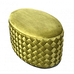 Пуф овальный плетеный оливкового цвета Pool Woven Velour варинант исполнения - 3 | Loft Concept в Перми