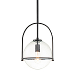Подвесной светильник с прозрачным плафоном в форме шара в арочной подвеске Hinkley варинант исполнения - 1 | Loft Concept в Перми
