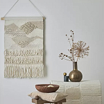 Панно из шерсти и хлопка с узором Beige Calista Serene варинант исполнения - 4 | Loft Concept в Перми