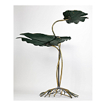 Столик приставной с тремя столешницами Тропические листья Tropical Forest gold варинант исполнения - 4 | Loft Concept в Перми