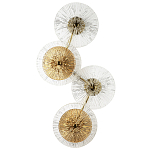 Бра с 4-мя плафонами в форме диска из рельефного коричневого стекла Decorative Four Glass Discs Wall Lamp варинант исполнения - 1 | Loft Concept в Перми