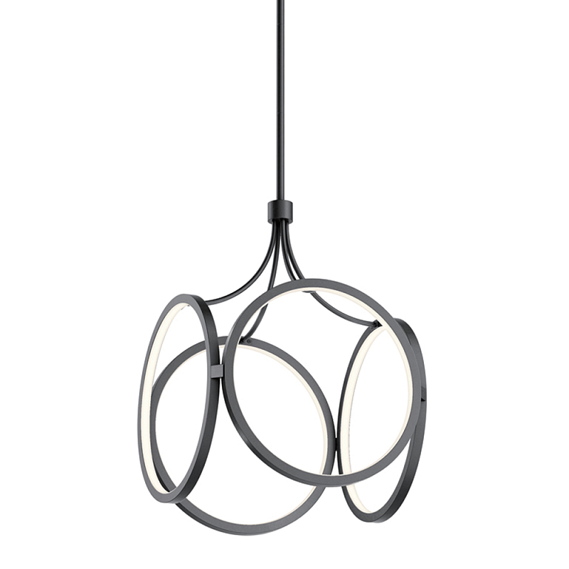 Подвесной светильник светодиодный в форме клетки Kichler Черный Белый Золотой в Перми | Loft Concept 