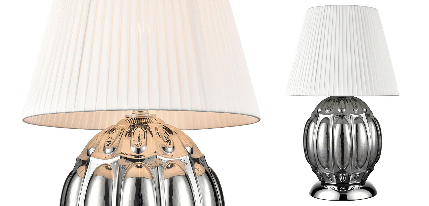 Настольная лампа ХРОМ Hailey Chrome Table Lamp Настольная лампа ХРОМ Hailey Chrome Table Lamp - Loft-Concept в Перми