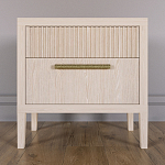 Прикроватная Тумбочка Primo с двумя ящиками Светлый дуб варинант исполнения - 1 | Loft Concept в Перми