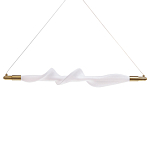 Люстра горизонтальная с волнистым белым плафоном Golden Swirl варинант исполнения - 1 | Loft Concept в Перми
