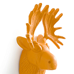 Настенный крючок голова оленя Deer Wall Hook Mustard варинант исполнения - 3 | Loft Concept в Перми