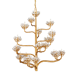 Люстра золотая в виде растения Golden Flower Glade варинант исполнения - 3 | Loft Concept в Перми