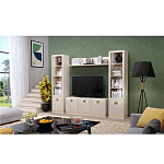 Шкаф-витрина с полками и стеклянной дверкой Satin Furniture варинант исполнения - 3 | Loft Concept в Перми