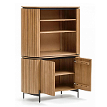 Буфет высокий из дерева манго и металла с открытыми полками и 2-мя дверцами Toinette варинант исполнения - 2 | Loft Concept в Перми