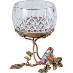 Чаша на ножке из стекла с бронзовыми элементами Bronze Branch варинант исполнения - 1 | Loft Concept в Перми