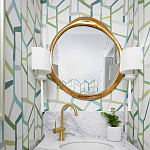 Зеркало в ассиметричной золотой раме Mirror of Aragorn варинант исполнения - 3 | Loft Concept в Перми