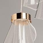 Люстра каскадная с 10-ю прозрачными плафонами Wave Line варинант исполнения - 10 | Loft Concept в Перми