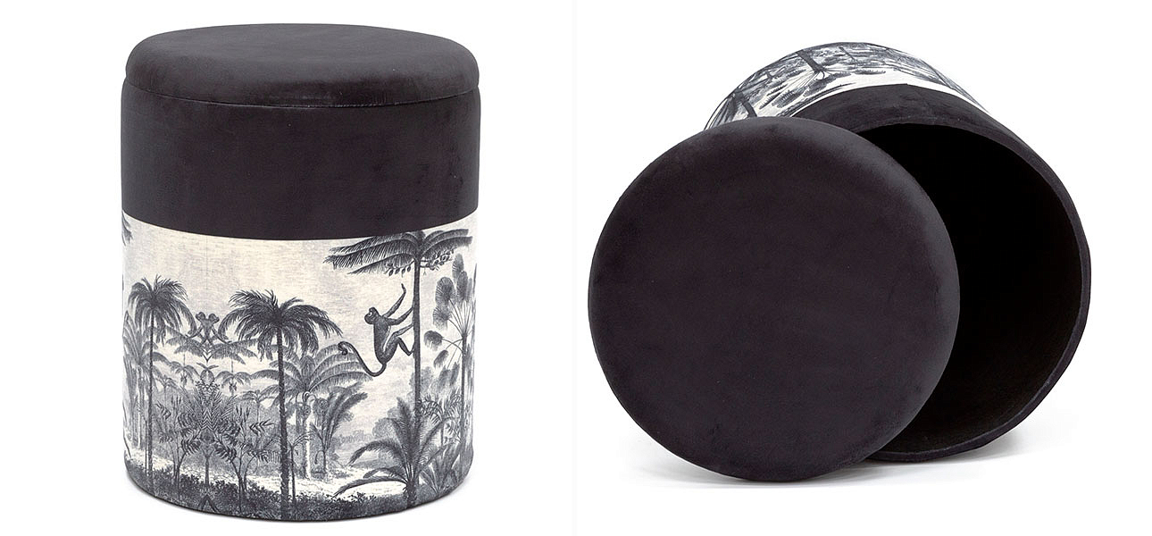 Пуф PUF Jungle Print с крышкой Пуф PUF Jungle Print с крышкой - Loft-Concept в Перми