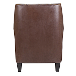 Кресло из натуральной кожи c мягкими подлокотниками на 4-х деревянных ножках из массива бука Joseph Armchair brown варинант исполнения - 3 | Loft Concept в Перми