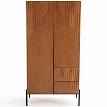 Шкаф с геометрическим рисунком на дверцах Anders Dark Wood варинант исполнения - 1 | Loft Concept в Перми