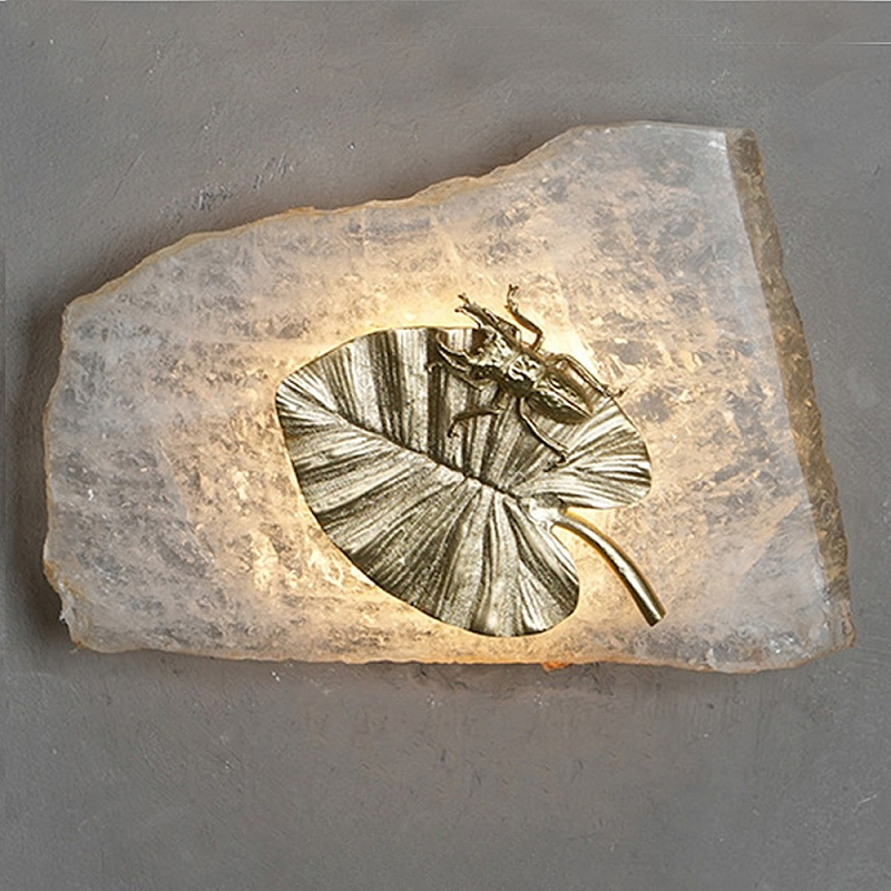 Бра Декоративный лист Glacial Fragment Медь Прозрачный Бра Декоративный лист Glacial Fragment Медь Прозрачный в Перми | Loft Concept