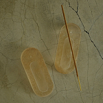 Подставка под благовония из эпоксидной смолы шампань Epoxy Resin Flowers Incense Oval Stand Champagne варинант исполнения - 2 | Loft Concept в Перми