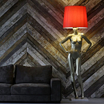 Лампа MANNEQUIN LAMP с абажуром руки на талии варинант исполнения - 3 | Loft Concept в Перми