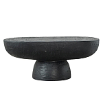 Столик кофейный черного цвета с овальной столешницей и круглым основанием Black Dalmen Table варинант исполнения - 1 | Loft Concept в Перми