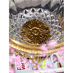 Чаша из прозрачного стекла с ручками и ободком из бронзы Eden Garden варинант исполнения - 4 | Loft Concept в Перми