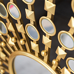 Зеркало-солнце в раме из металла с золотыми с лучами Rays of Peace варинант исполнения - 2 | Loft Concept в Перми