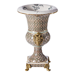 Ваза с овнами из фарфора с бронзовыми элементами Bronze Aries варинант исполнения - 3 | Loft Concept в Перми