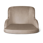 Барный стул со спинкой и подлокотниками на 4-х коричневых ножках Бежевый Велюр Ava Charm варинант исполнения - 2 | Loft Concept в Перми