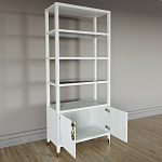 Стеллаж со стеклянными полками Elsa Dreams White варинант исполнения - 5 | Loft Concept в Перми