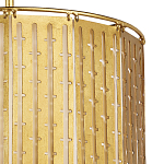 Люстра с золотым фактурным каркасом и тканевым абажуром Lustery Gold варинант исполнения - 1 | Loft Concept в Перми