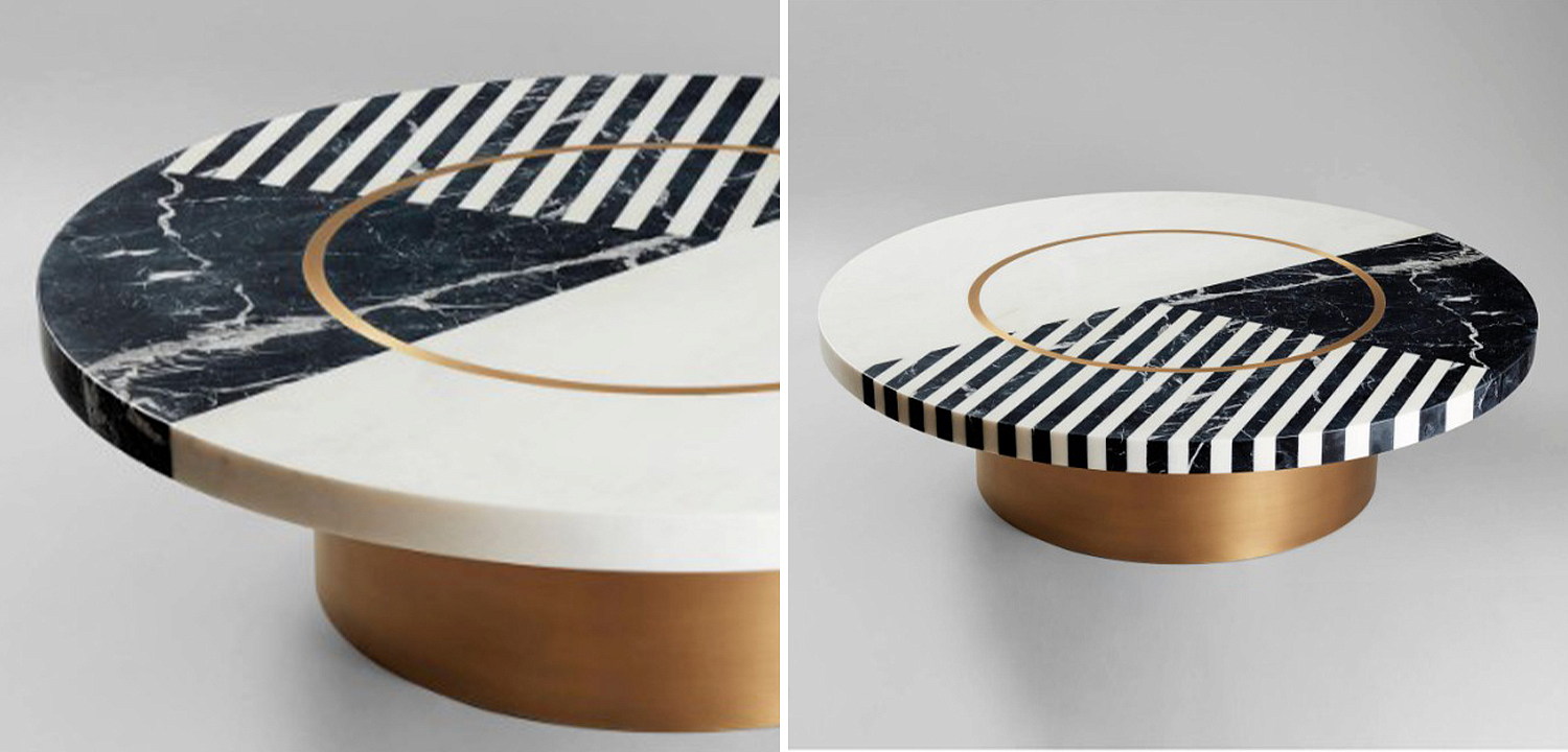 Кофейный стол Mercado Marble Brass Coffee Table Кофейный стол Mercado Marble Brass Coffee Table - Loft-Concept в Перми