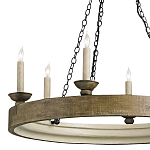 Люстра в форме кольца на 3-х черных цепях Glitter City Lights варинант исполнения - 1 | Loft Concept в Перми