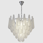 Люстра с подвесками из рифленного стекла в форме капель Textured Glass Chandelier варинант исполнения - 3 | Loft Concept в Перми