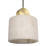 Подвесной светильник с круглым мраморным плафоном Marble square варинант исполнения - 5 | Loft Concept в Перми