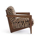 Кресло с обивкой из шенилла с тигровым принтом Tiger Chair варинант исполнения - 2 | Loft Concept в Перми