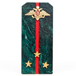 Сувенир Погон ВС из натурального камня змеевик Souvenir Epaulets варинант исполнения - 2 | Loft Concept в Перми