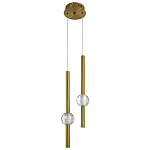 Подвесной светильник с 2-мя плафонами Celestin Spheres Brass Hanging Lamp варинант исполнения - 2 | Loft Concept в Перми