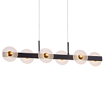 Линейный подвесной светильник с круглыми плафонами и золотистыми акцентами Aurelia Circles варинант исполнения - 1 | Loft Concept в Перми