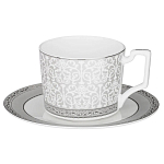 Чайный сервиз серо-белого цвета из фарфора на 6 персон 20 предметов Royal Porcelain Collection варинант исполнения - 1 | Loft Concept в Перми