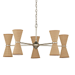 Люстра серебряного цвета с тканевыми абажурами Loft Rope Light варинант исполнения - 2 | Loft Concept в Перми