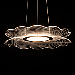 Люстра с прозрачным волнистым плафоном в форме цветка Ethereal Bloom варинант исполнения - 5 | Loft Concept в Перми