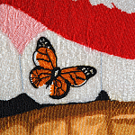 Картина вышивка бисером Grill Cut Out With Butterfly варинант исполнения - 2 | Loft Concept в Перми