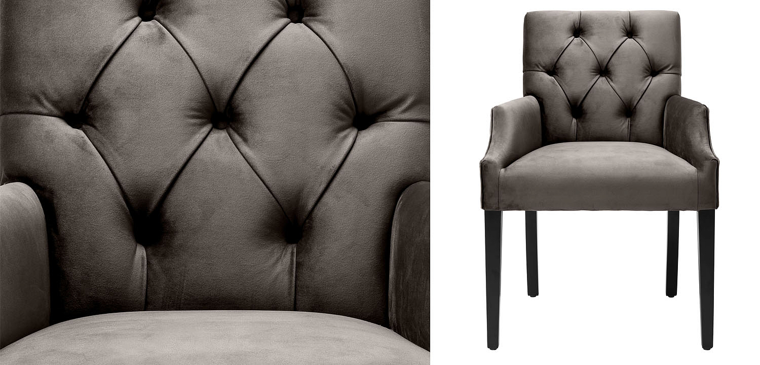 Стул Eichholtz DINING CHAIR ATENA WITH ARM dark Стул Eichholtz DINING CHAIR ATENA WITH ARM dark - Loft-Concept в Перми