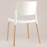 Пластиковый стул на ножках из массива бука Ferret White 4 шт варинант исполнения - 5 | Loft Concept в Перми