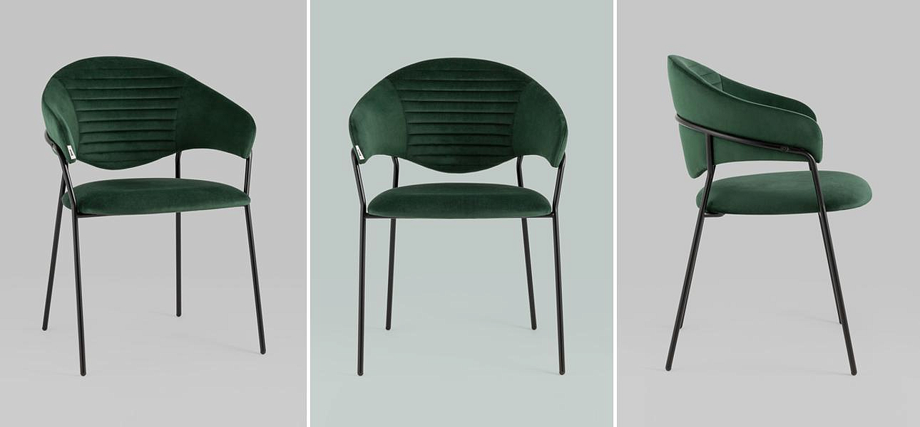 Стул Alexis Chair Зеленый Велюр Стул Alexis Chair Зеленый Велюр - Loft-Concept в Перми