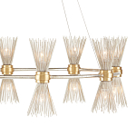 Люстра круглая с фактурными абажурами из тонких металлических палочек Wild Thorns варинант исполнения - 1 | Loft Concept в Перми