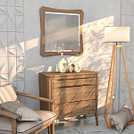 Зеркало квадратное c деревянной рамой из массива дуба Tasteful Furniture варинант исполнения - 3 | Loft Concept в Перми