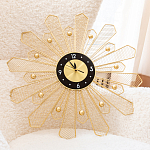 Часы настенные из металла в виде солнца с чёрным циферблатом Mirror Tower Clock варинант исполнения - 4 | Loft Concept в Перми