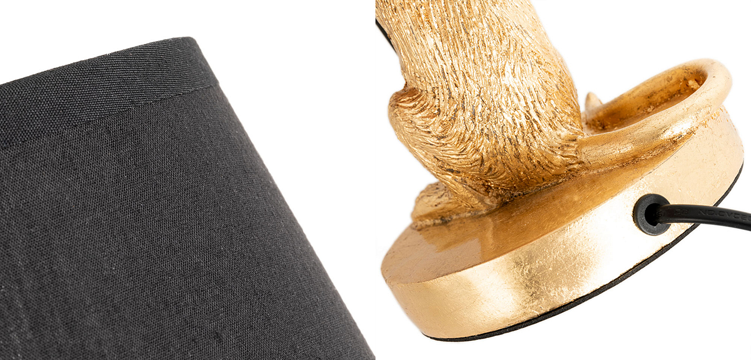 Настольная лампа Gold Mouse holding a black lamp Настольная лампа Gold Mouse holding a black lamp - Loft-Concept в Перми